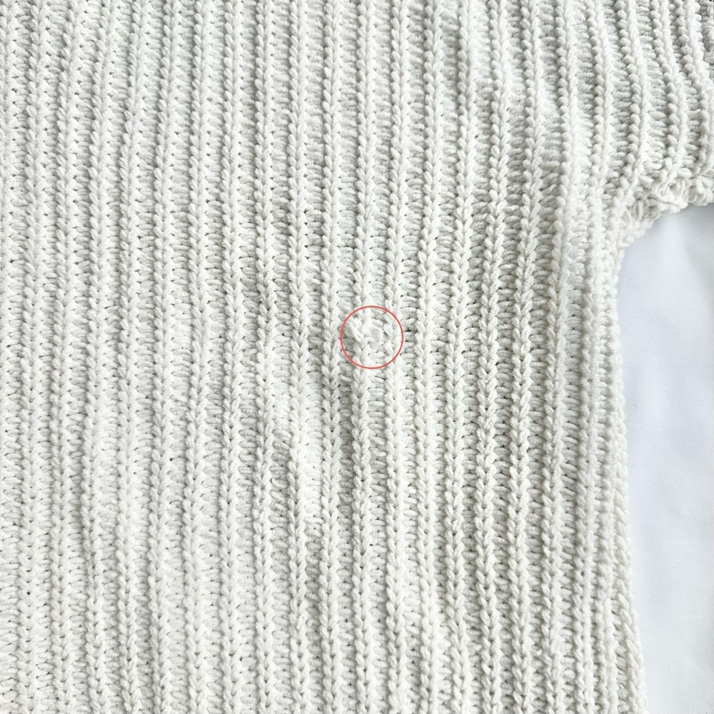 Abercrombie and Fitch Button Up Hooded Crochet Knit Cardigan 🤍 Size Medium - Picture 8 of 8